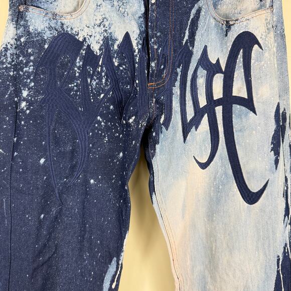 Revenge Hand Bleached Denim Jeans *1/100 LIMITED RELEASE* Size Large New - Picture 2 of 13